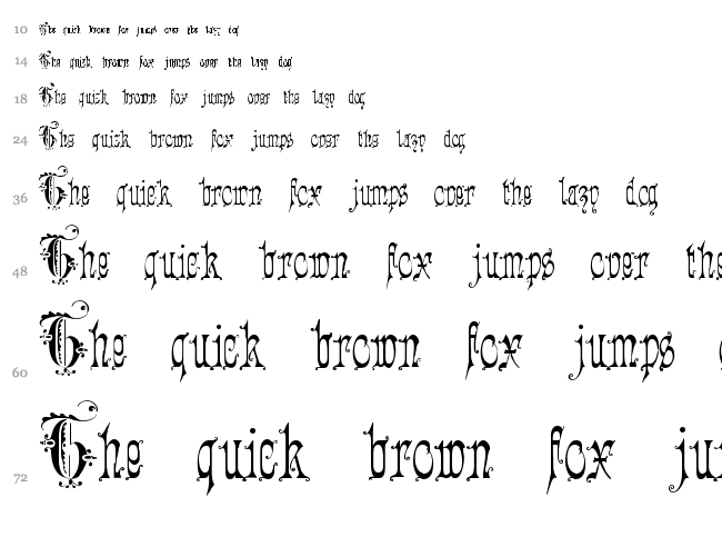 Romantically Yours font waterfall
